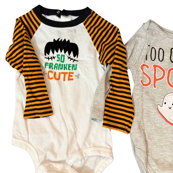 Baby Starters Halloween Bodysuits - White, Black, Orange, Gray - Picture 2 of 4